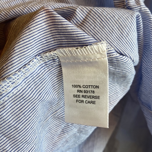 TRUTH BY REPUBLIC FLUTTER SLEEVE STRIPE WOVEN SHIRT SIZE PS - Picture 8 of 9